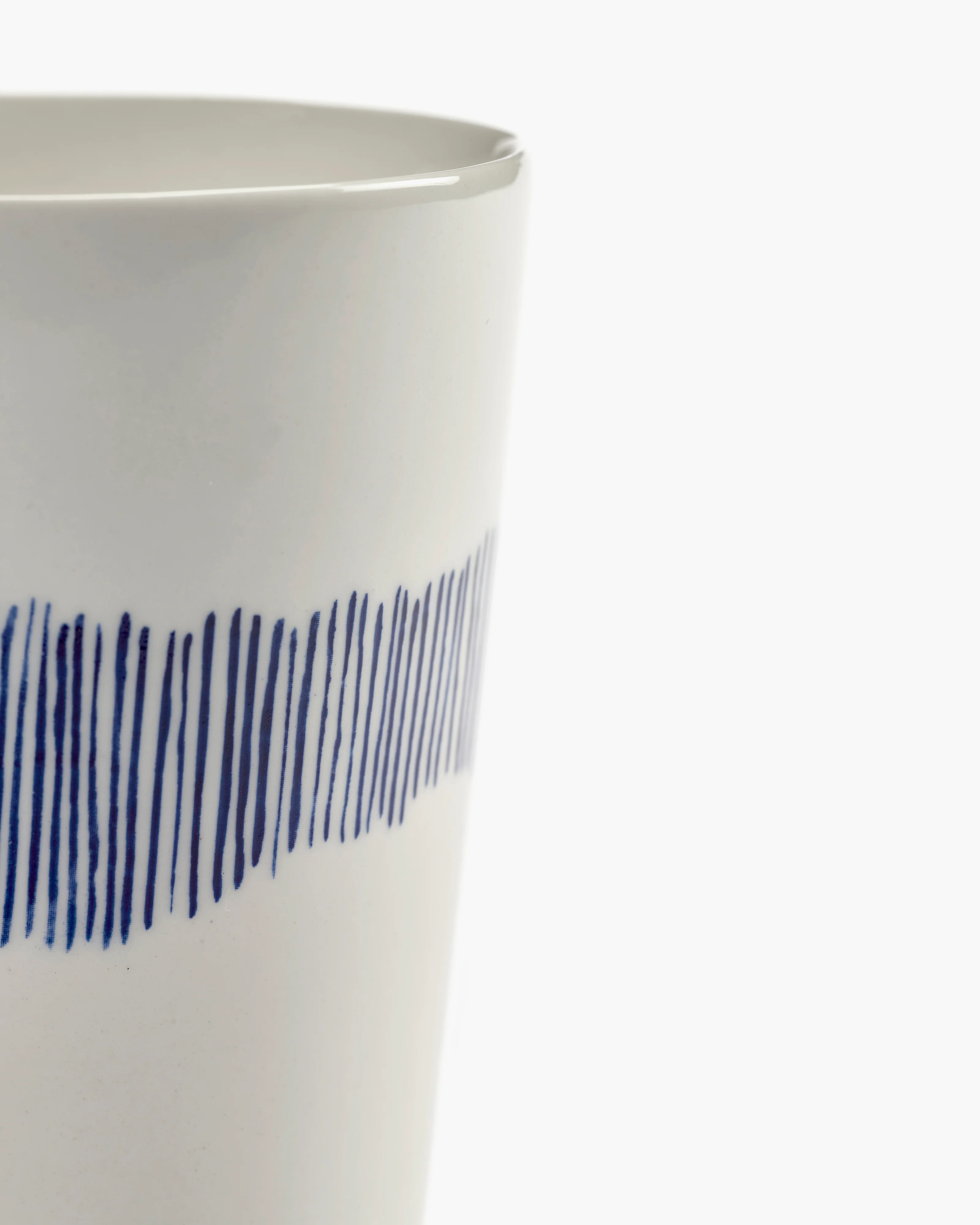 Ottolenghi Teetasse 33cl weiss - blaue Streifen Feast
