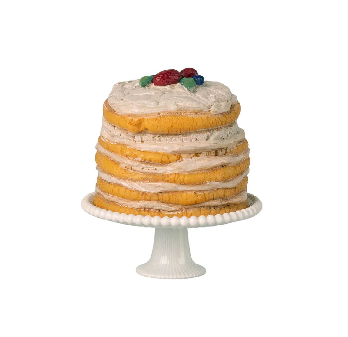 Maileg Partykuchen und Kuchenplatte, Maus – Off Weiß