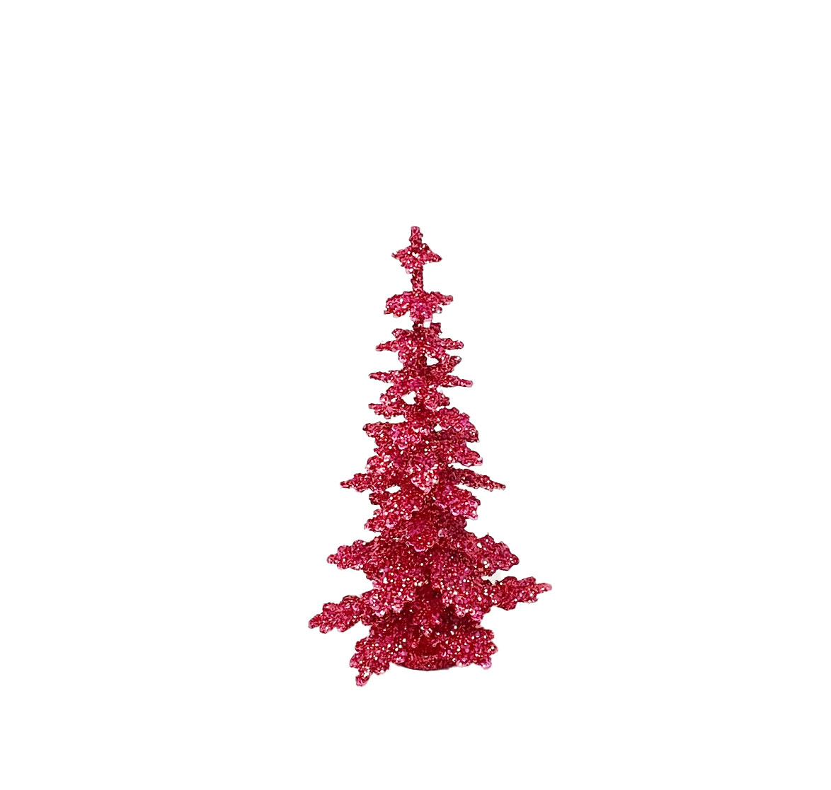 Ino Schaller Weihnachtsbaum Nr. 106 Altrosa Glitzer H.ca. 15 cm von Ino Schaller  