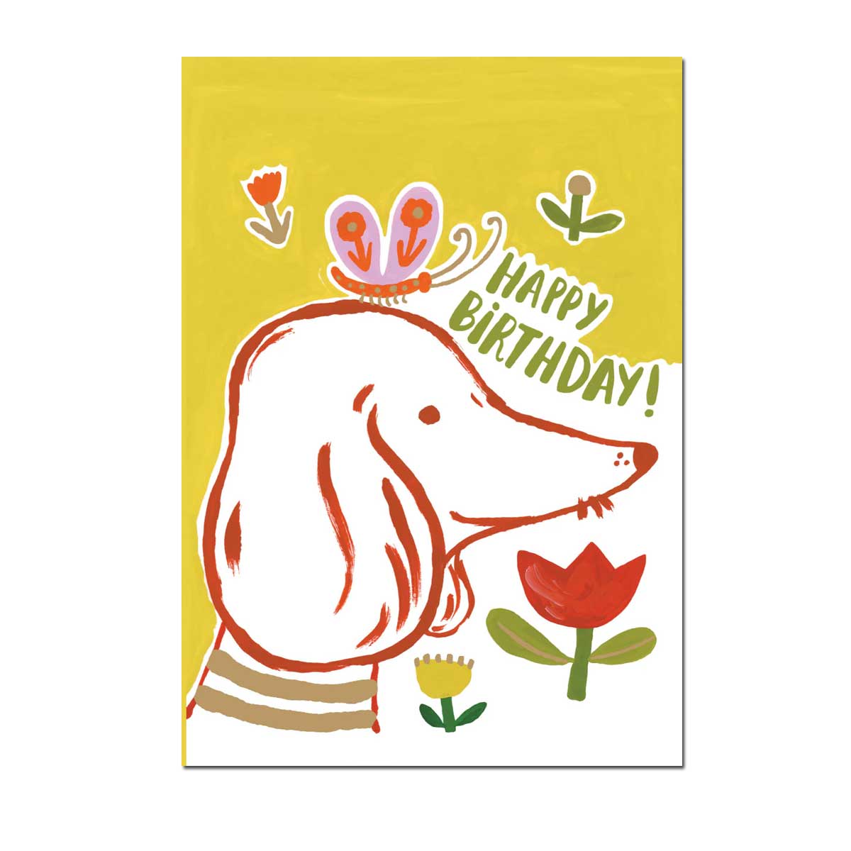 Roger la Borde Doppelkarte "Happy Birthday Dog ",  Geburtstag,  Hunde 