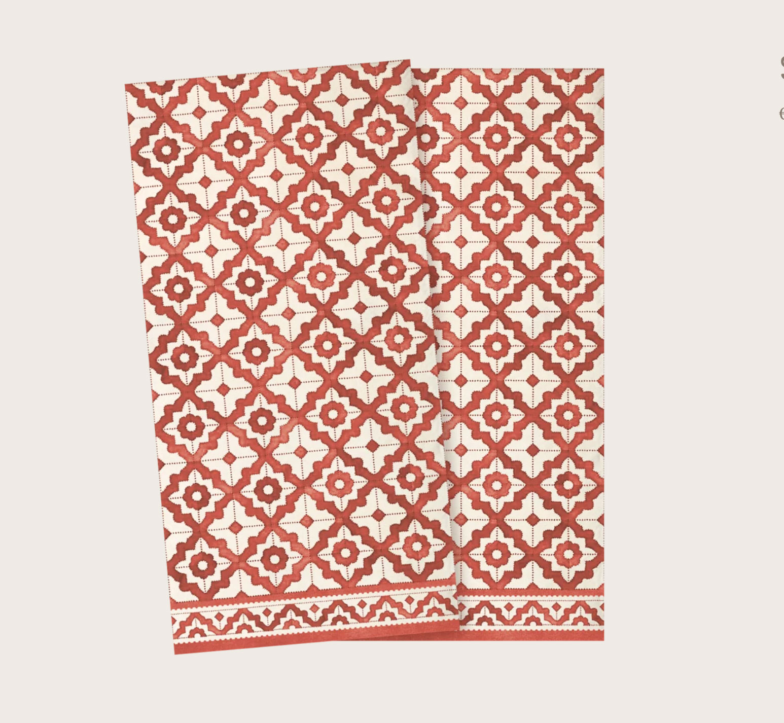 Maileg Serviette Mosaik klein -Rot