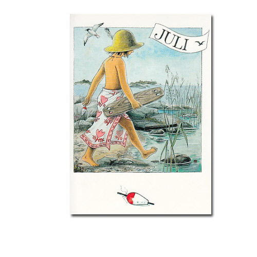 Postkarte -Juli (Linneas Jahrbuch) , Monat  