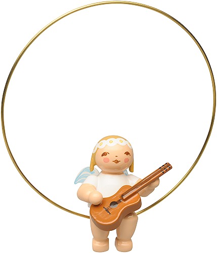 Wendt & Kühn Christbaumengel im Ring, mit Gitarre, zum Hängen   
