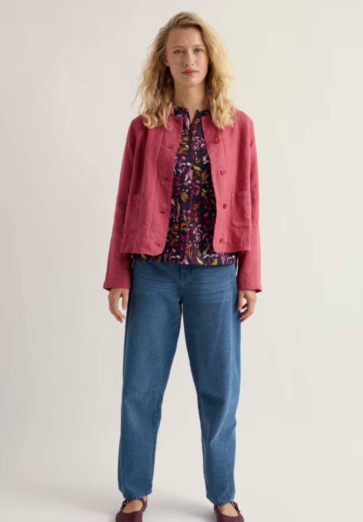 SEASALT CORNWALL Arame Leinenjacke, Farbe Echinacea