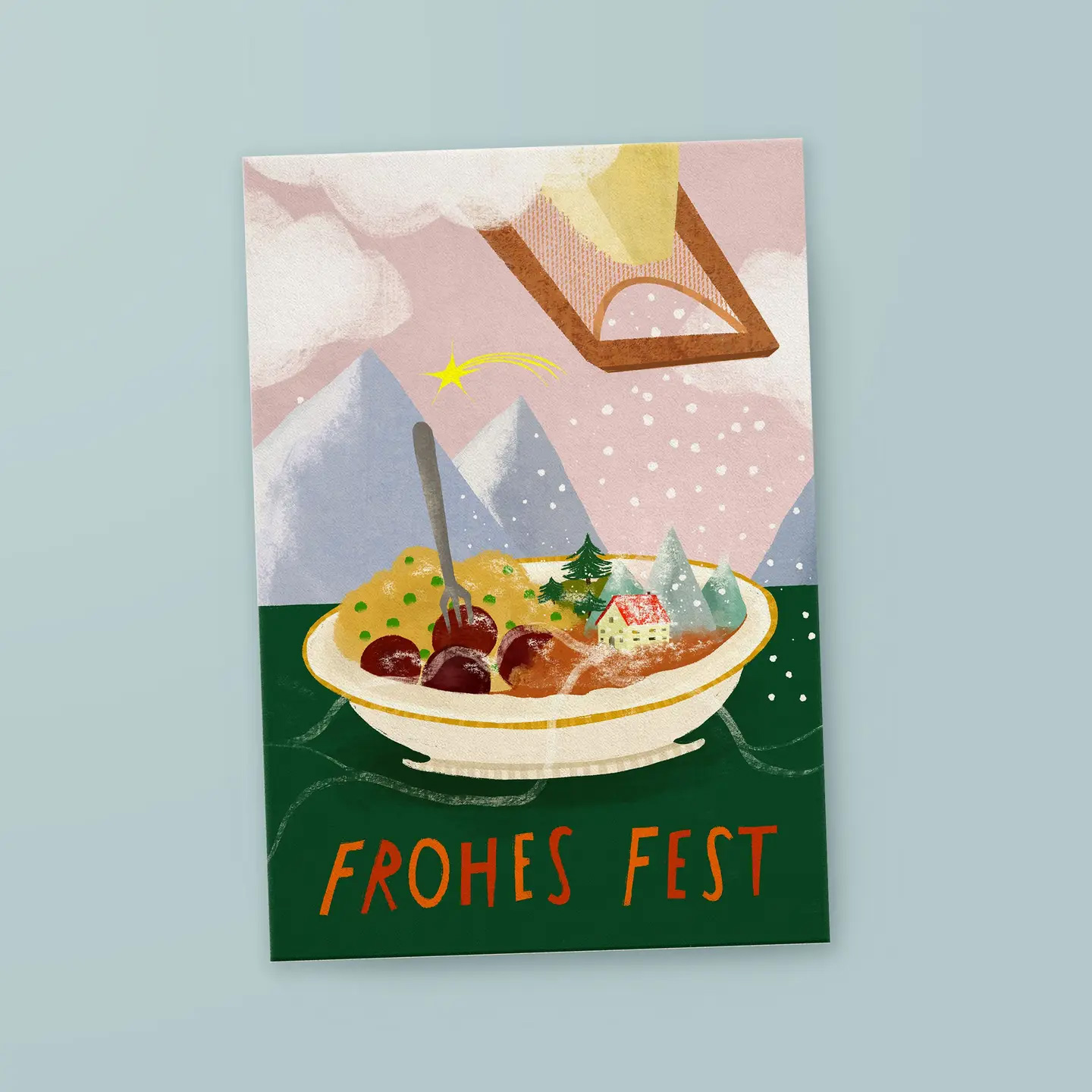 Postkarte XMAS »Frohes Fest« von FRANZIZO    