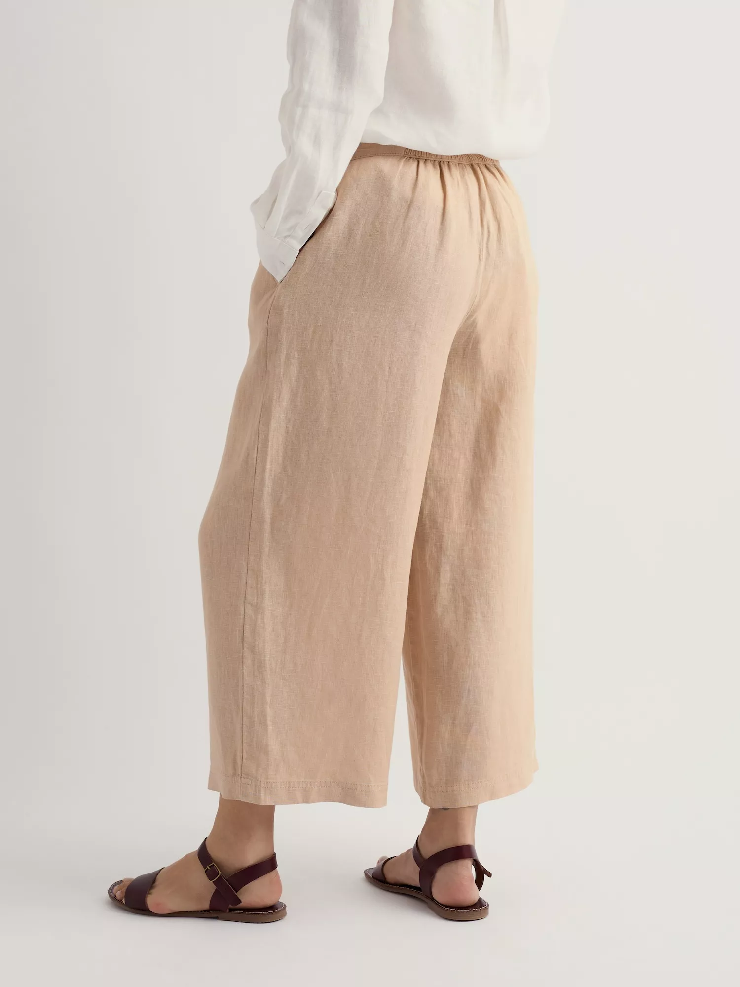 % SEASALT CORNWALL Merrivale Leinenhose Culottes, Farbe: Whelk