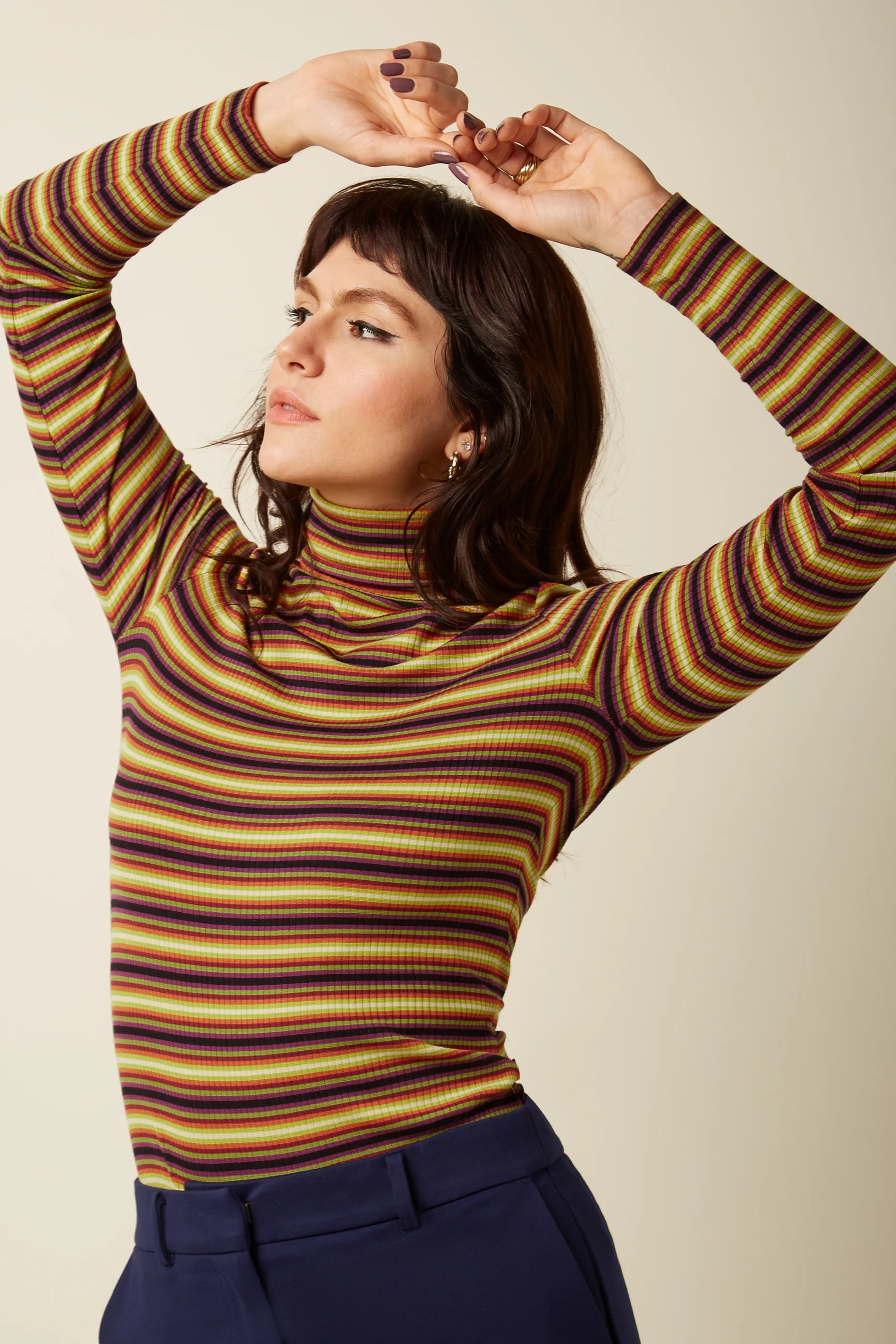 King Louie Rollneck Top Eira Stripe, Farbe Multi Color - Eira Stripe