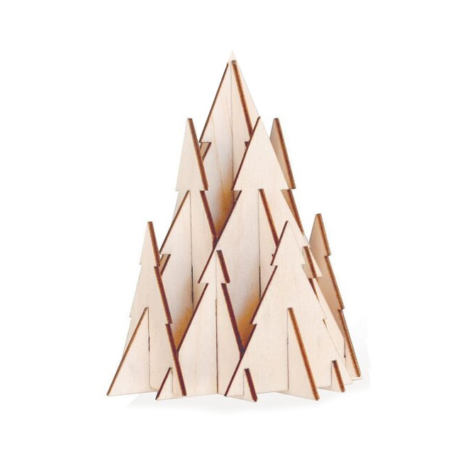 Steckbaum aus dem Erzgebirge in Natur, Höhe ca. 17 cm, Bausatz