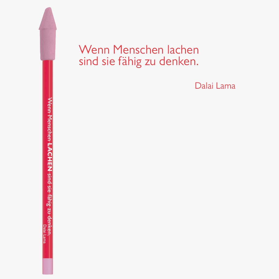 Bleistift rot Lachen von Dalai Lama von Cedon , Neon