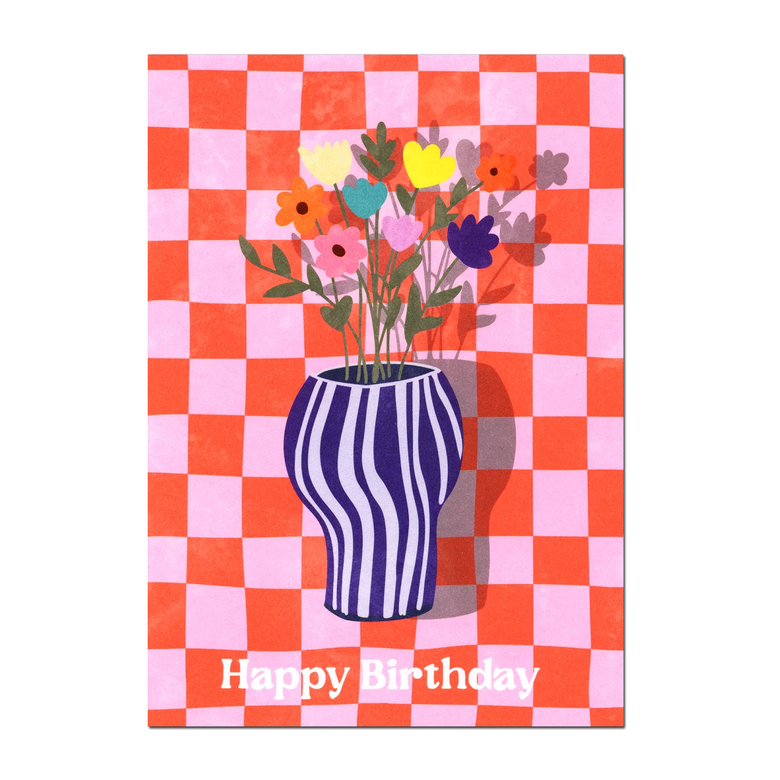 Postkarte "Happy Birthday Vase" | Schöne Karte zum Geburtstag von Deli Cards