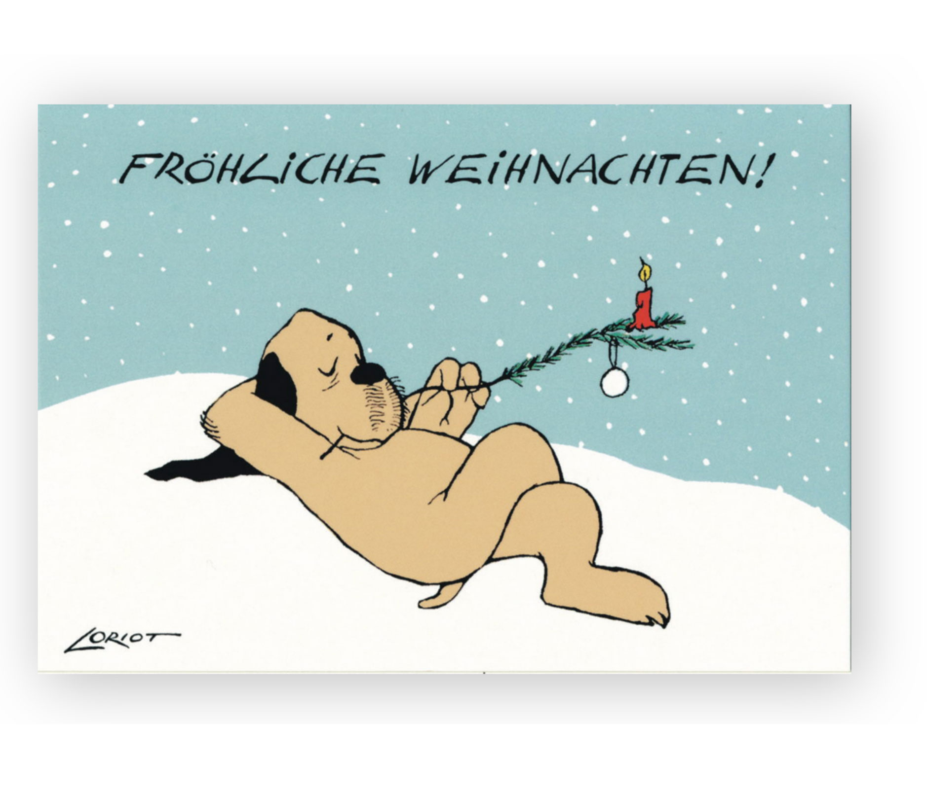 Inkognito Postkarte XMAS Loriot Fröhliche Weihnachten , Weihnachten