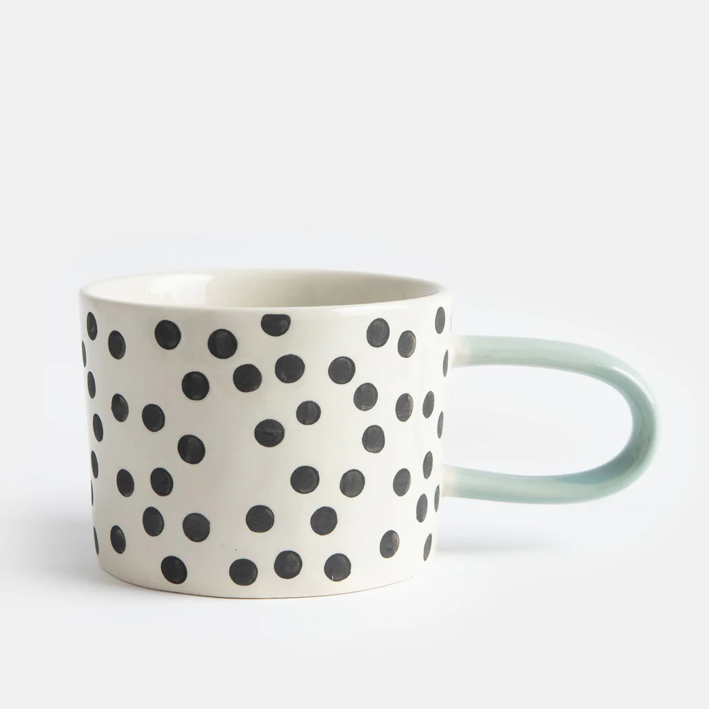 Caroline Gardner Tasse kleine Punkte/ Mono Dots, Becher ,Mono Dots Ceramic Mug