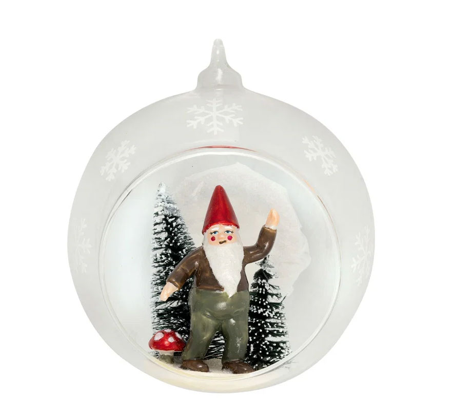 GreenGate Weihnachtskugel Pixie,  Glas, ca. 10 cm