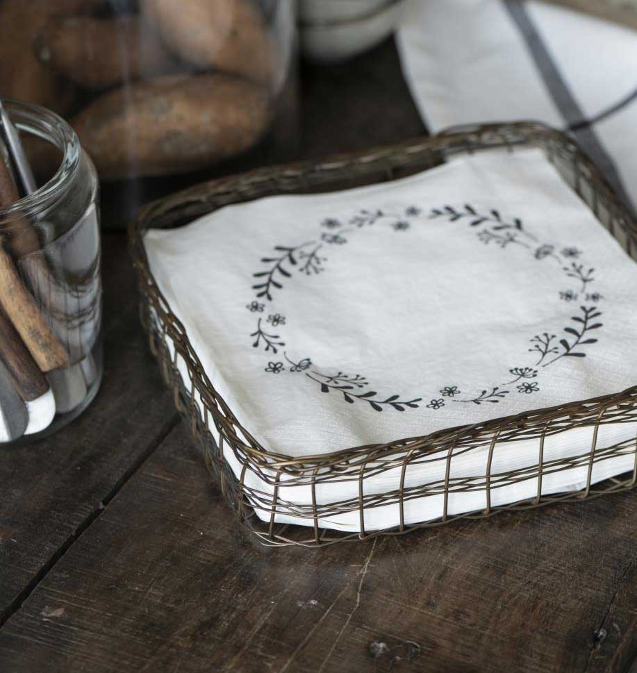 Serviettenhalter Filigrangeflecht quadratischvon IB Laursen  , ca. 22 x 22 cm