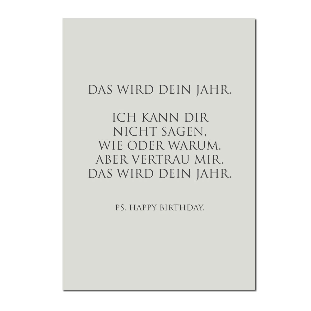 Wunderwort Postkarte "Das wird Dein Jahr…"