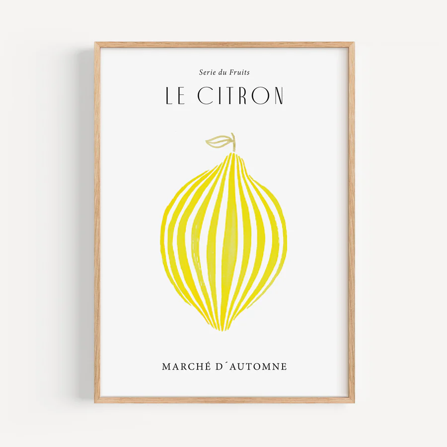 Leo La Douce Kunstdruck LE CITRON, A4, Zitrone