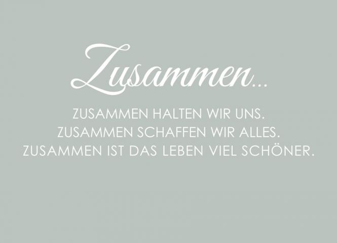 Wunderwort Postkarte "Zusammen halten wir uns…"