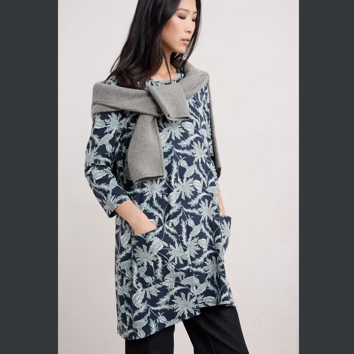 % SEASALT CORNWALL Tunika Killiow Tunic-Shore Flora Creek