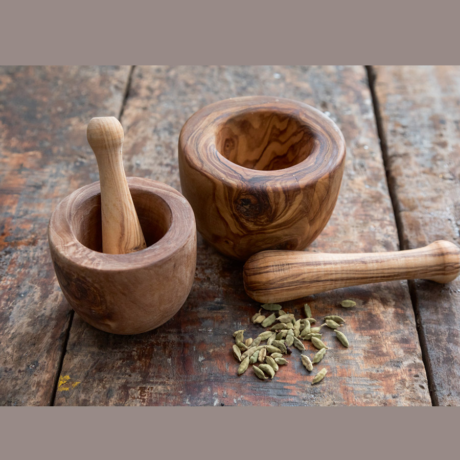 Olivenholz Mörser D. ca 12 cm