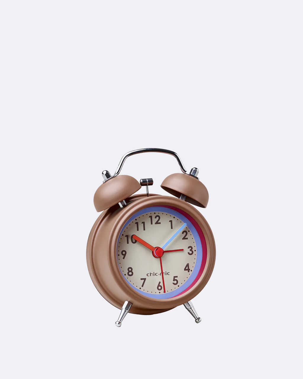 Wecker Retro, Braun, mit Licht & Glockenalarm, alarm clock wake-up mokka, Uhr