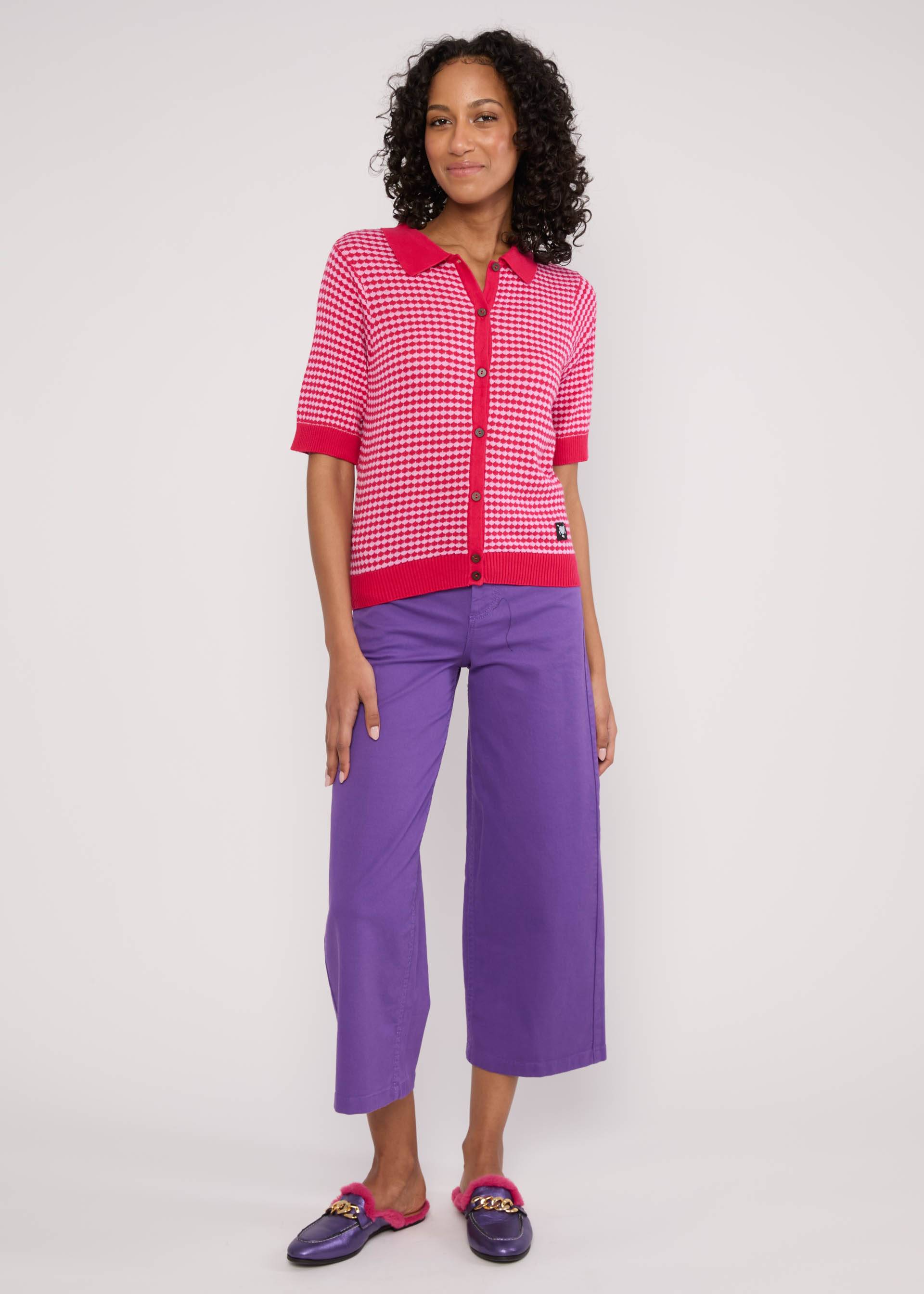 Blutsgeschwister Shirt Petite Poloette - mixed dots rose red