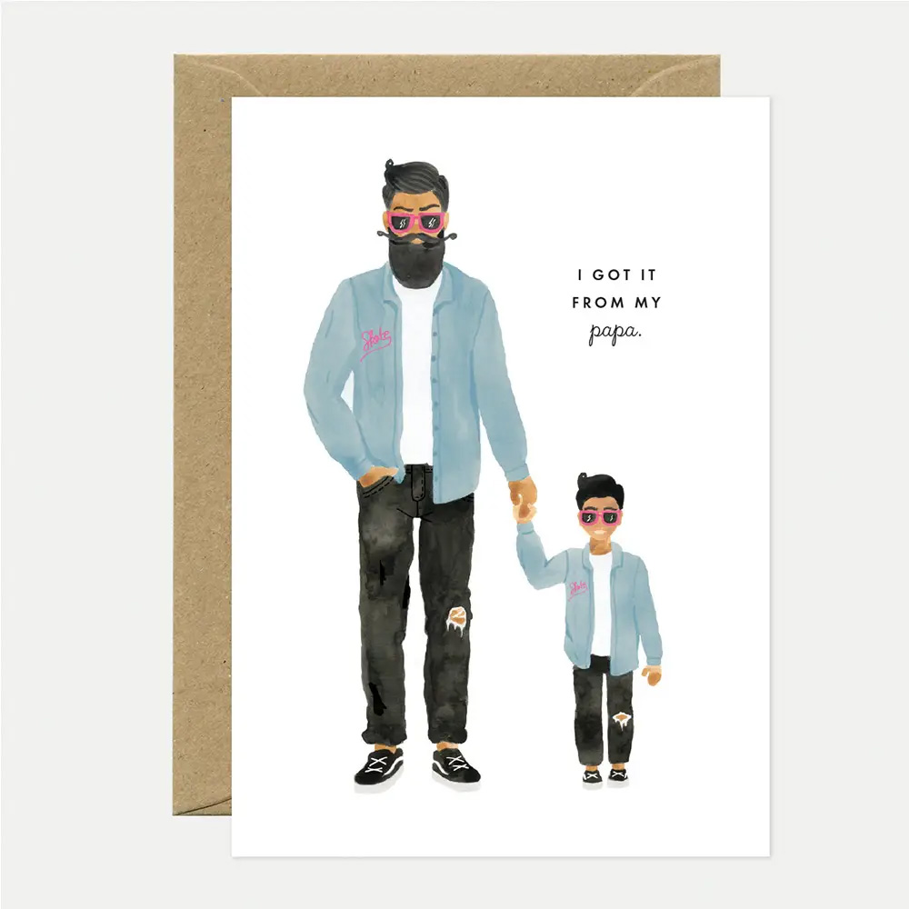 Grußkarte Papa & Sohn mit Umschlag von  ALL THE WAYS TO SAY  