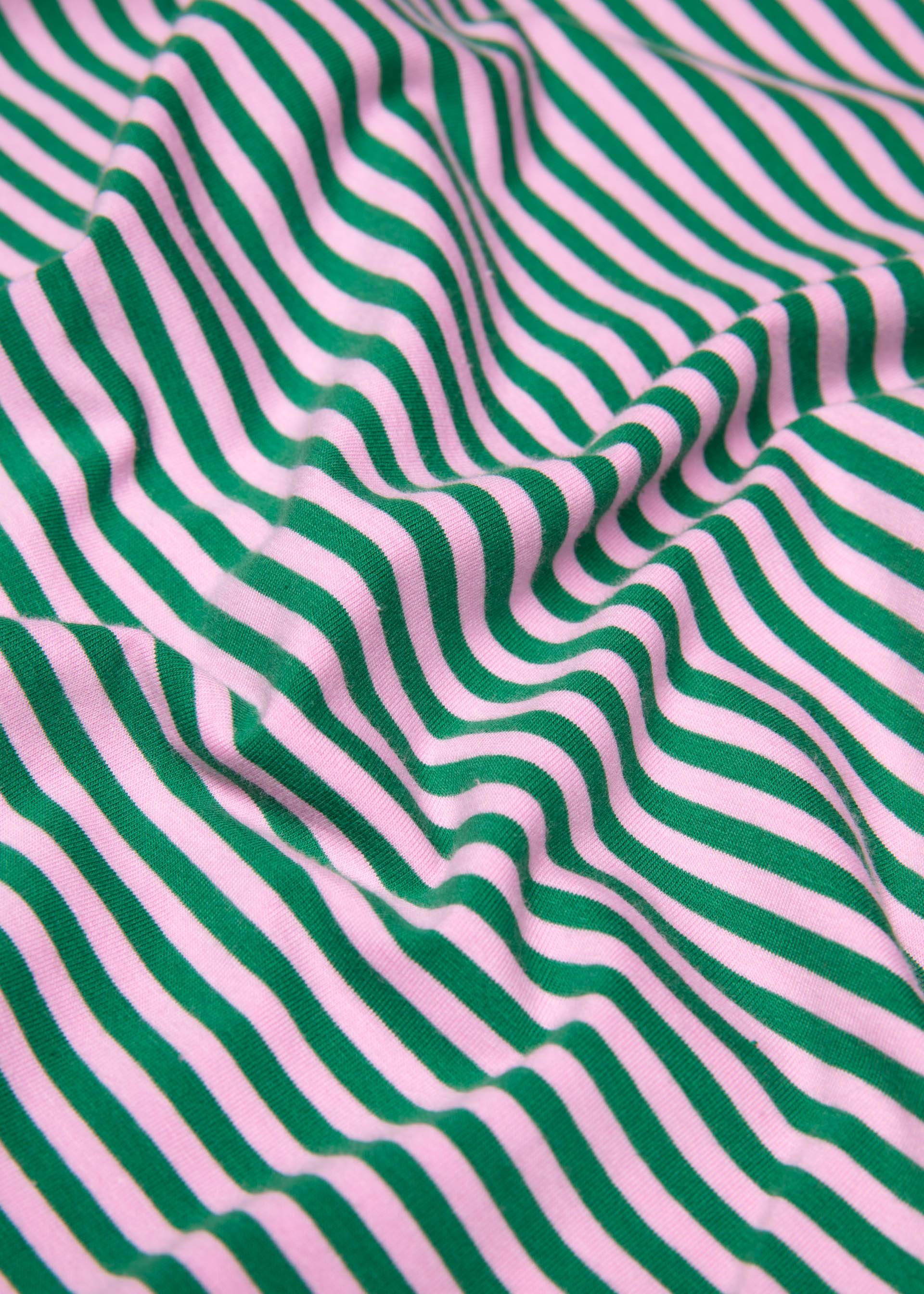 Blutsgeschwister Top Vintage V-Neck- green viva el sol! stripe
