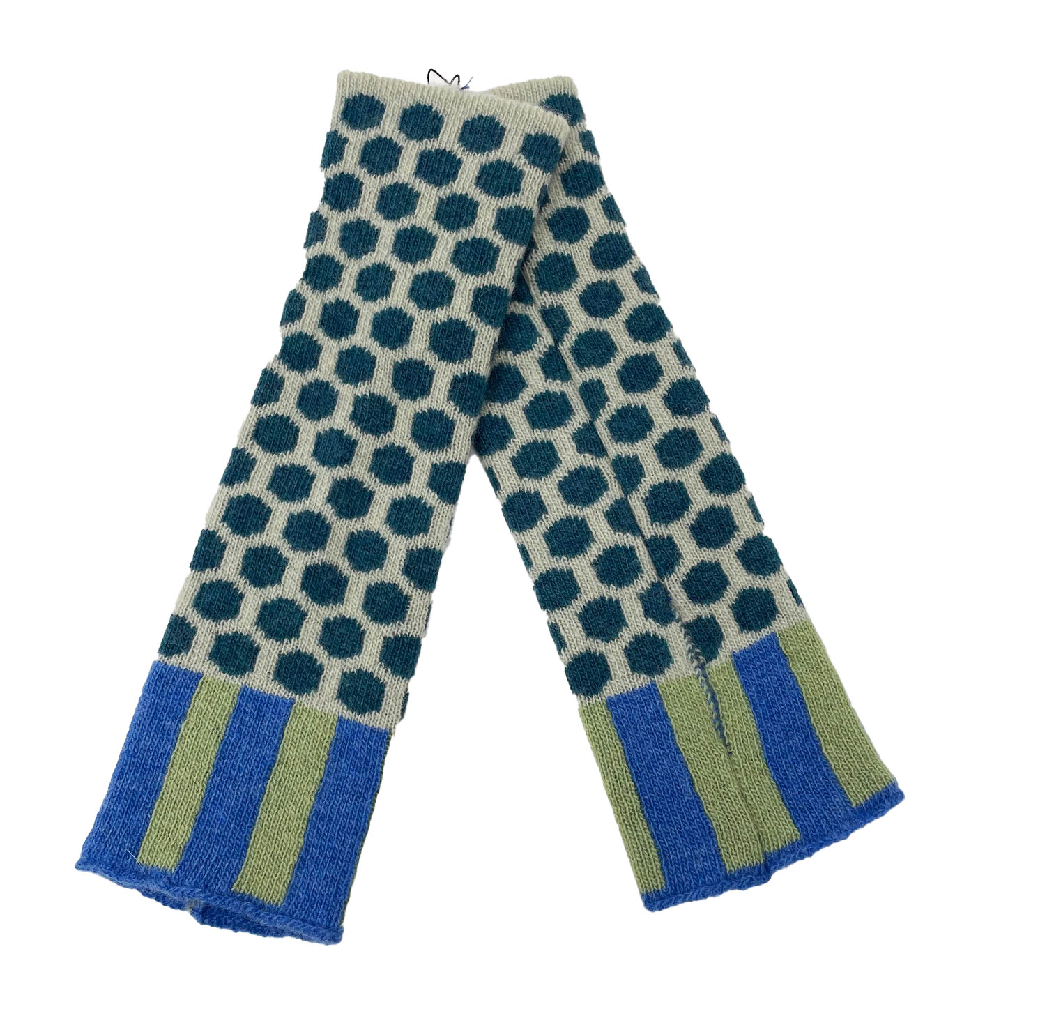 McKernan Handstulpen "JETHRO" STILL WATERS , ca. 27 x 8 cm, 100% Wolle, Pulswärmer  