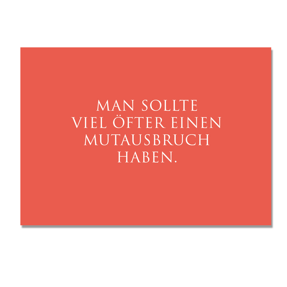 Wunderwort Postkarte "Mutausbruch" Wunderwort by Angela Gwinner