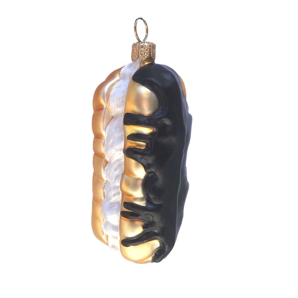 Weihnachtsschmuck Eclair mit Schoko, Kuchen Weihnachten Glas