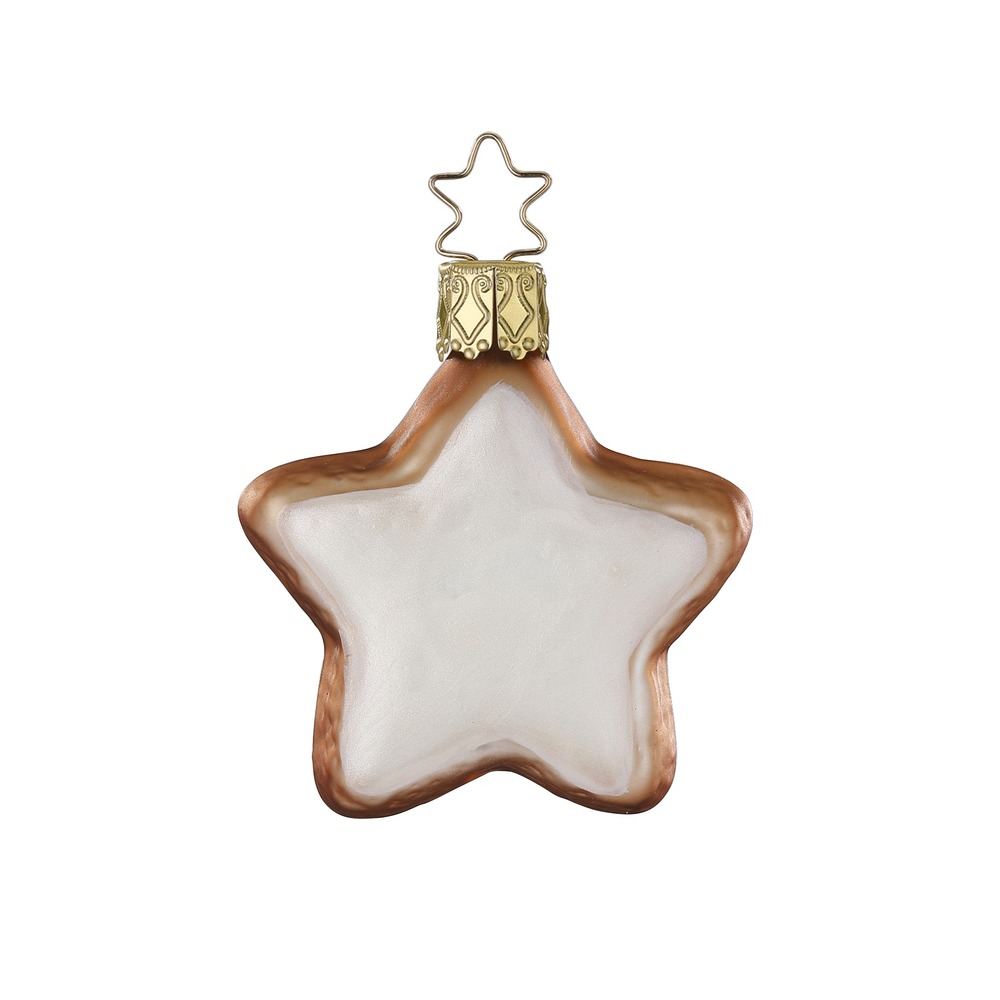 Inge Glas Zimtstern, Weihnachtsbäckerei, Christbaumkugel, ca.5,5 cm, Glas