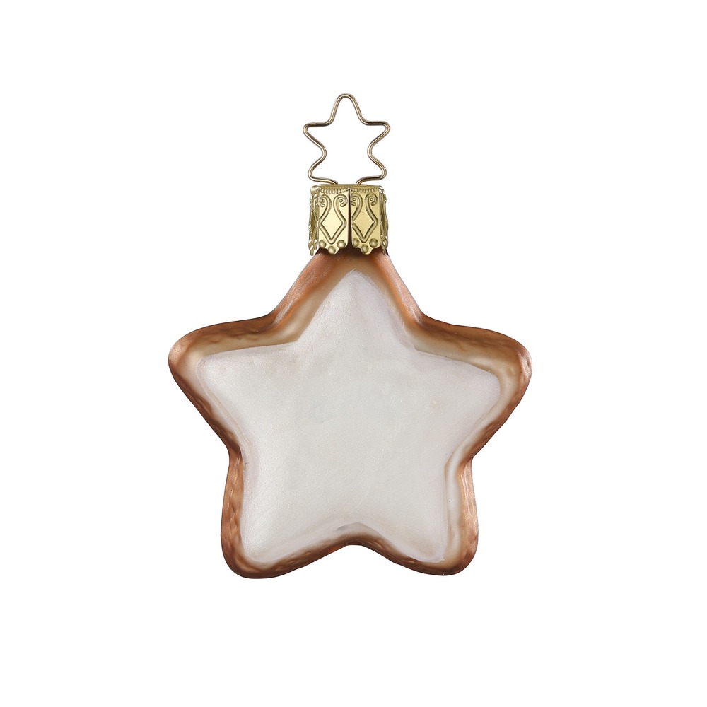 Inge Glas Zimtstern, Weihnachtsbäckerei, Christbaumkugel, ca.5,5 cm, Glas