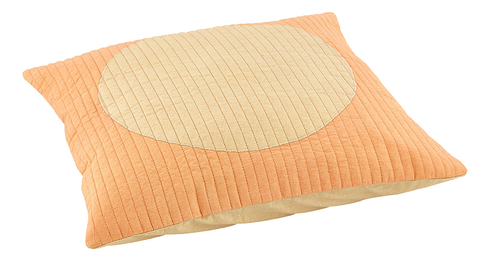 % Kissenhülle, FULL MOON, gequilted, CORAL/BEIGE, ca. 45 x 45 cm