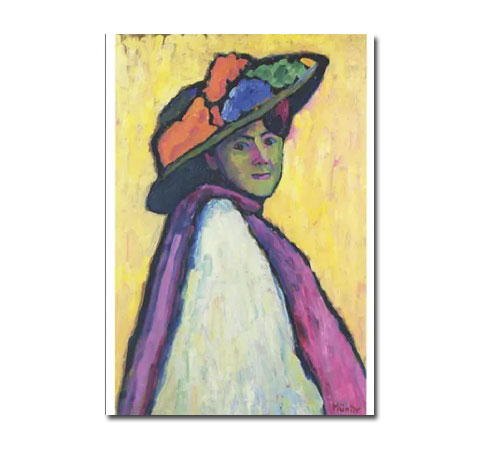 Gabriele Münter Postkarte "Bildnis Marianne von Werefkin, 1909"