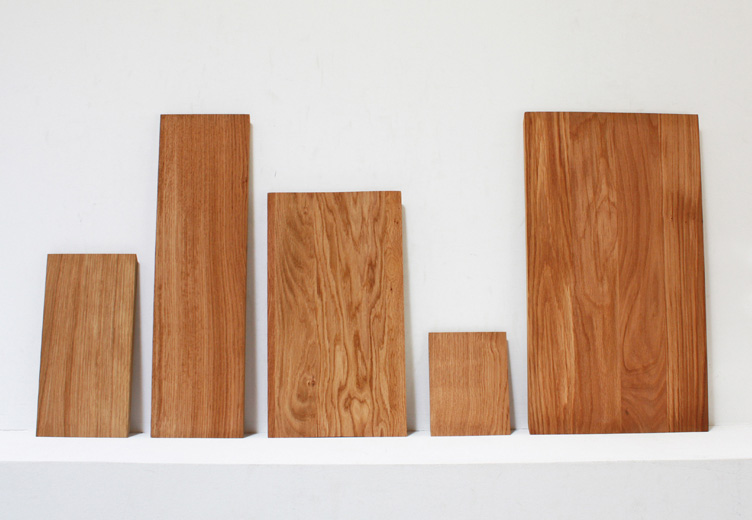 Raumgestalt  kleines Brett aus Eiche dunkel, 14 x 28 x 1,1 cm