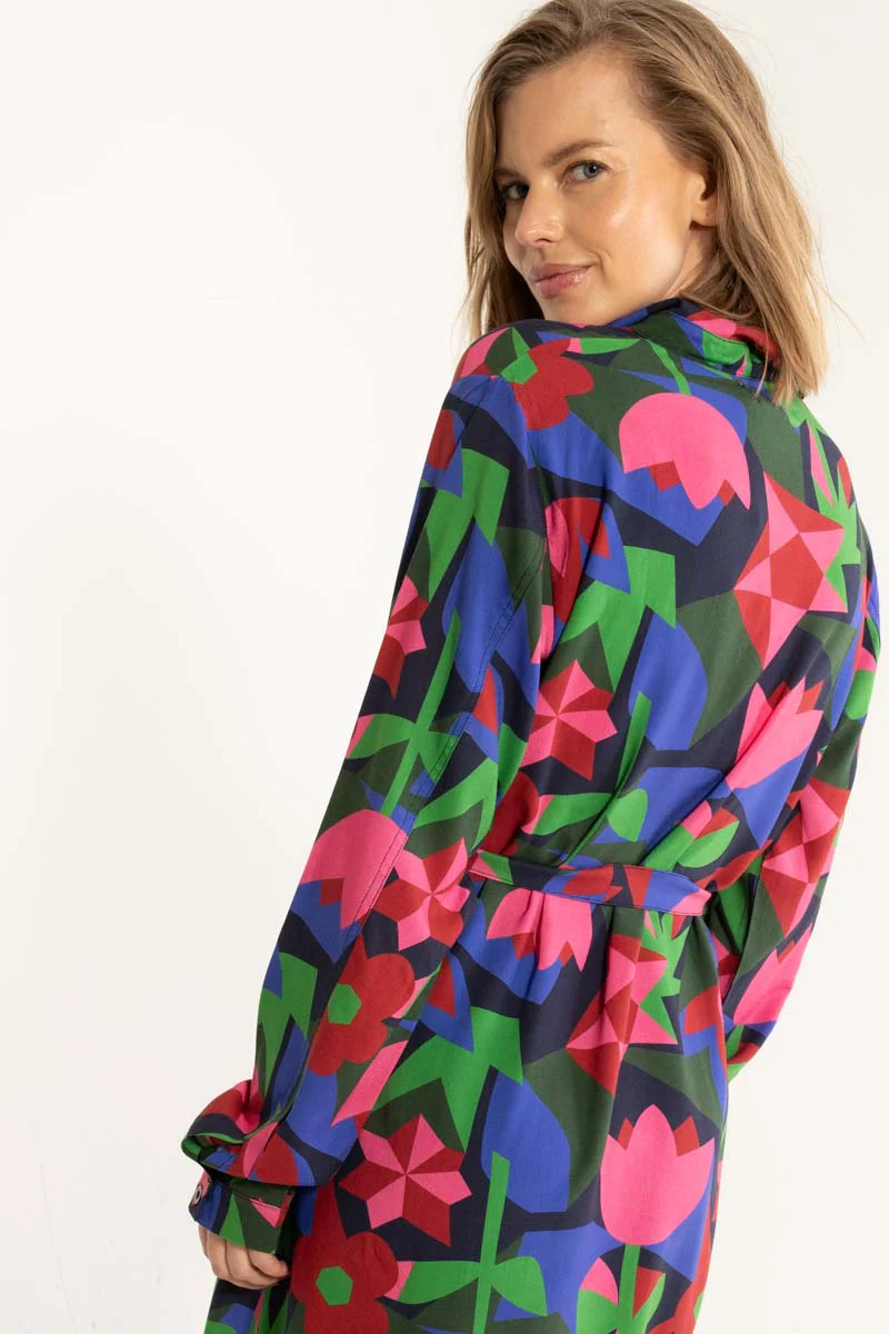 % Danefae Daneheritage Kleid Viscose Dress Dark Navy GEOFLEUR