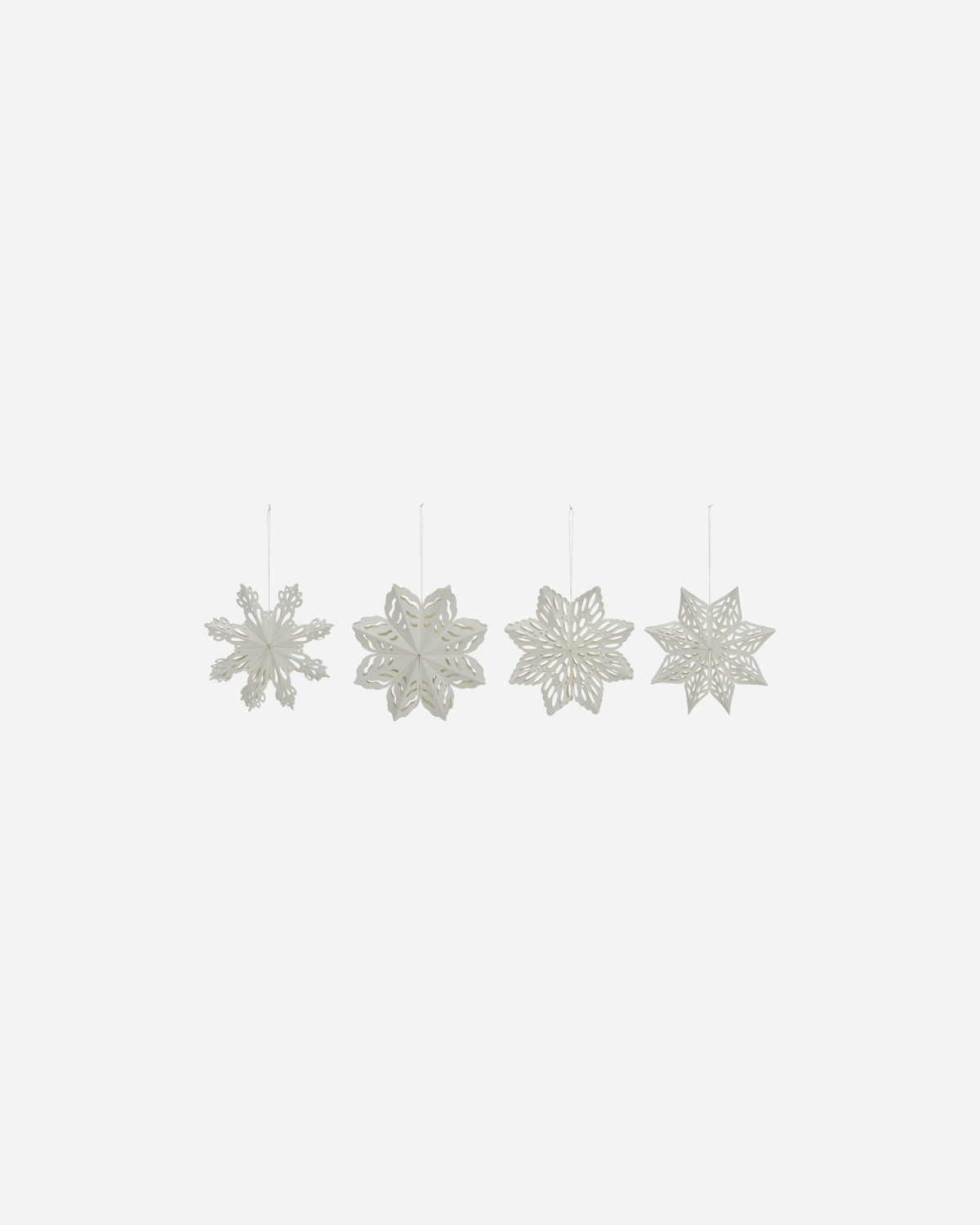House doctor XMAS " SNOWFLAKES" 4er Set von House doctor, Papier Weiß, D. ca. 15 cm
