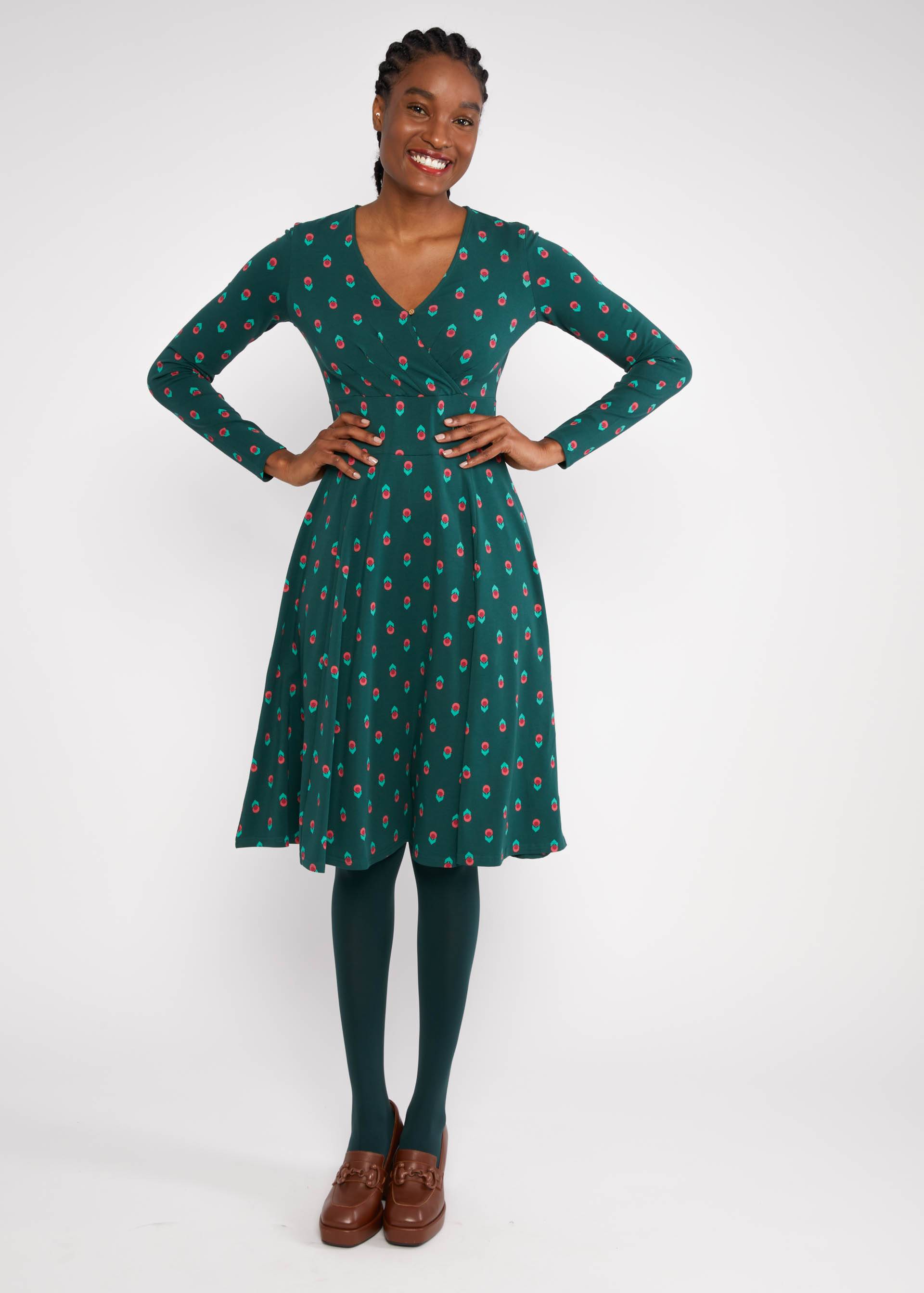 Blutsgeschwister Jerseykleid Shalala Tralala, Muster: mountain flower Blutsgeschwister Jerseykleid Shalala Tralala, Muster: mountain flower