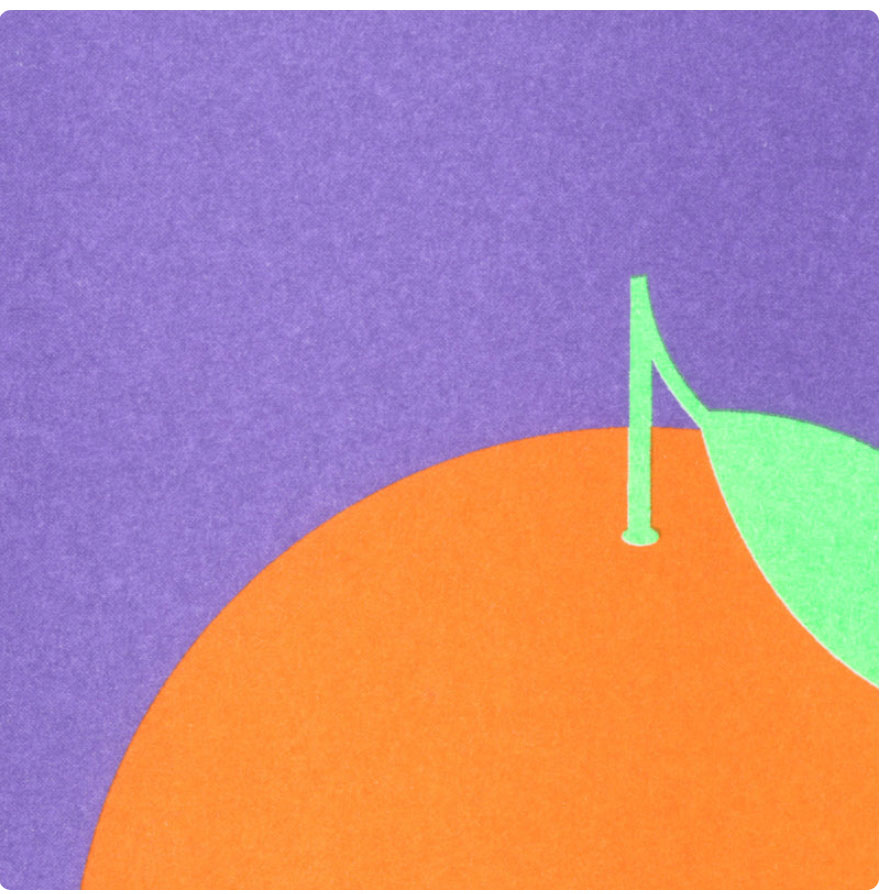 Herr und Frau Rio Postkarte Orange, Risographie