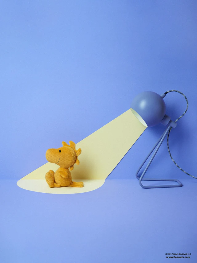 The Peanuts Woodstock Mini Cord in Geschenkbox, Warmes Gelb, ca. 15 cm