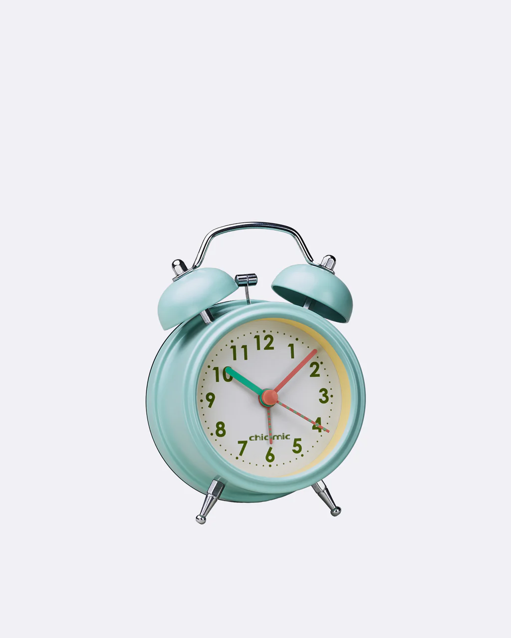 Wecker Retro, Türkis, mit Licht & Glockenalarm, alarm clock morning mist, Uhr