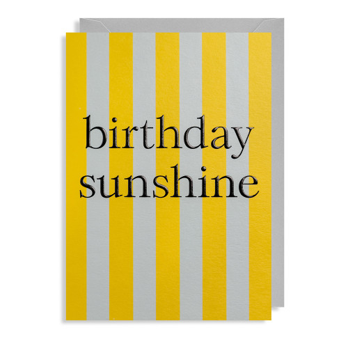 Doppelkarte "Birthday Sunshine"  Parasol, Streifen , Geburtstag 