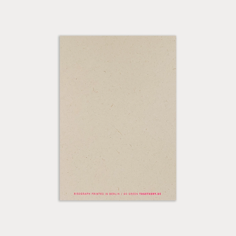 Feingeladen Postkarte TYPO »Congrats!«, Neon Pink, RISO handgedruckt