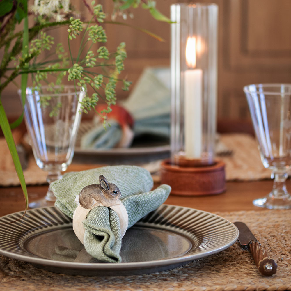 Serviettenring – Kaninchen Klein aus  Lindenholz handgeschnitzt von Wildlife Garden