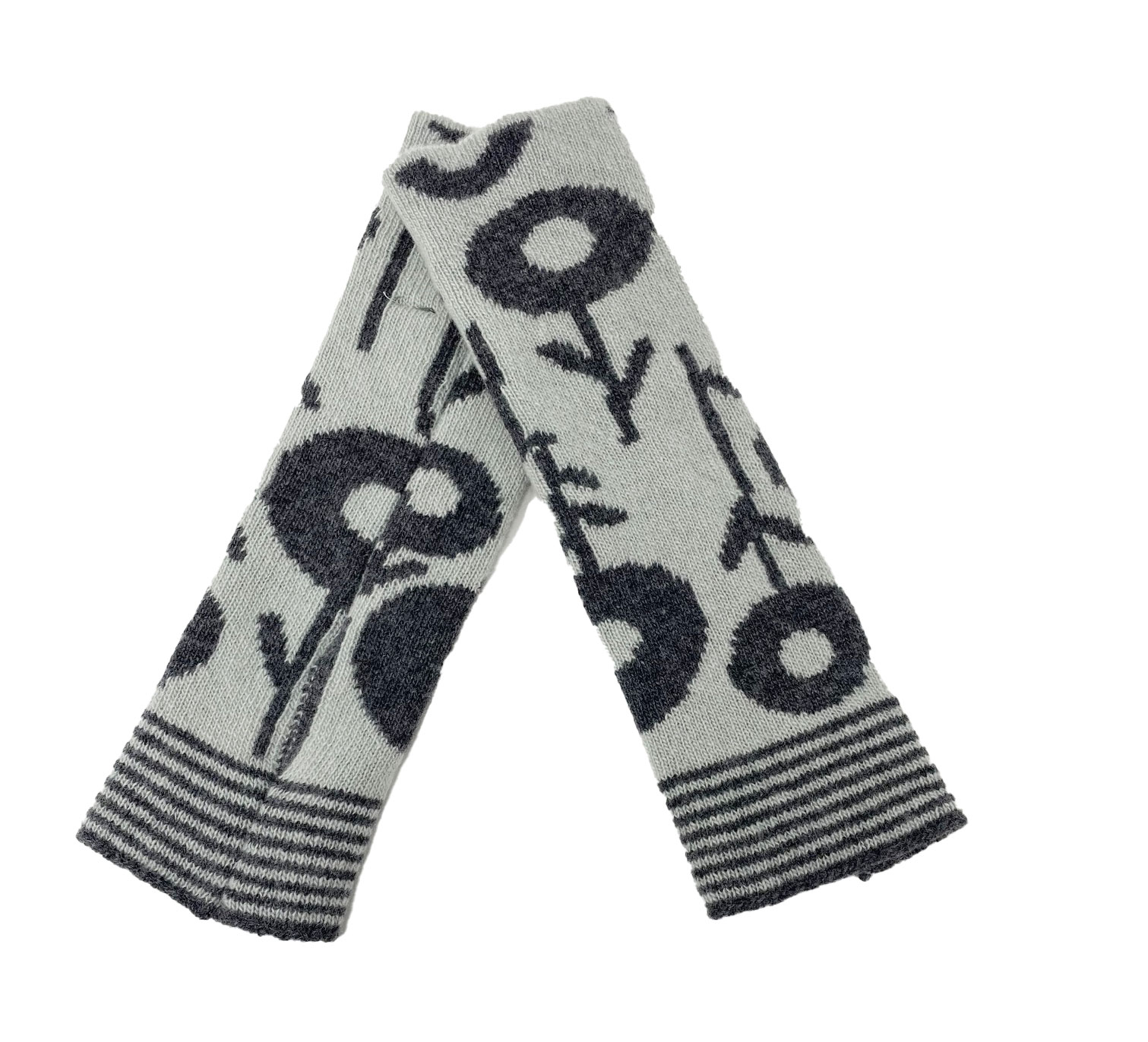 McKernan Handstulpen "BOLLO" GREY AREA , ca. 27 x 8 cm, 100% Wolle, Pulswärmer    