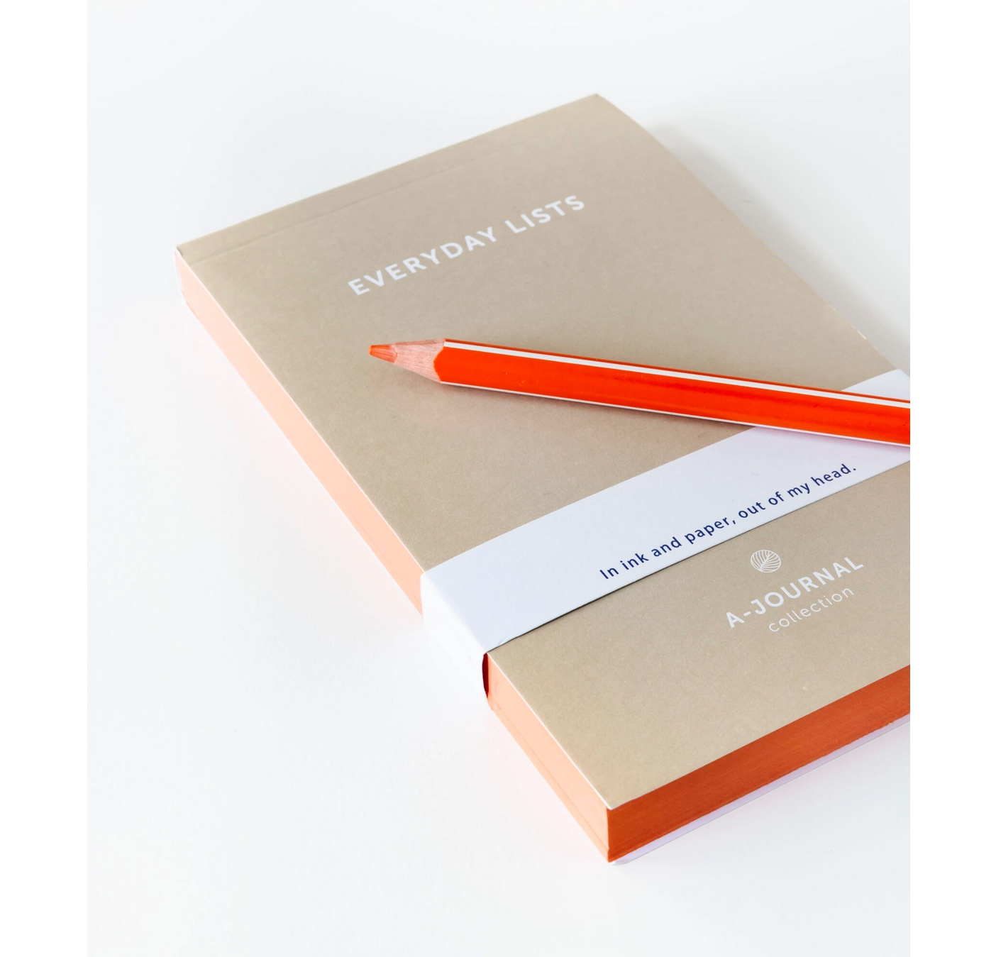 A-Journal Notizblock - Everyday List, Beige-Orange, ca. 17 × 11 × 1,6 cm  