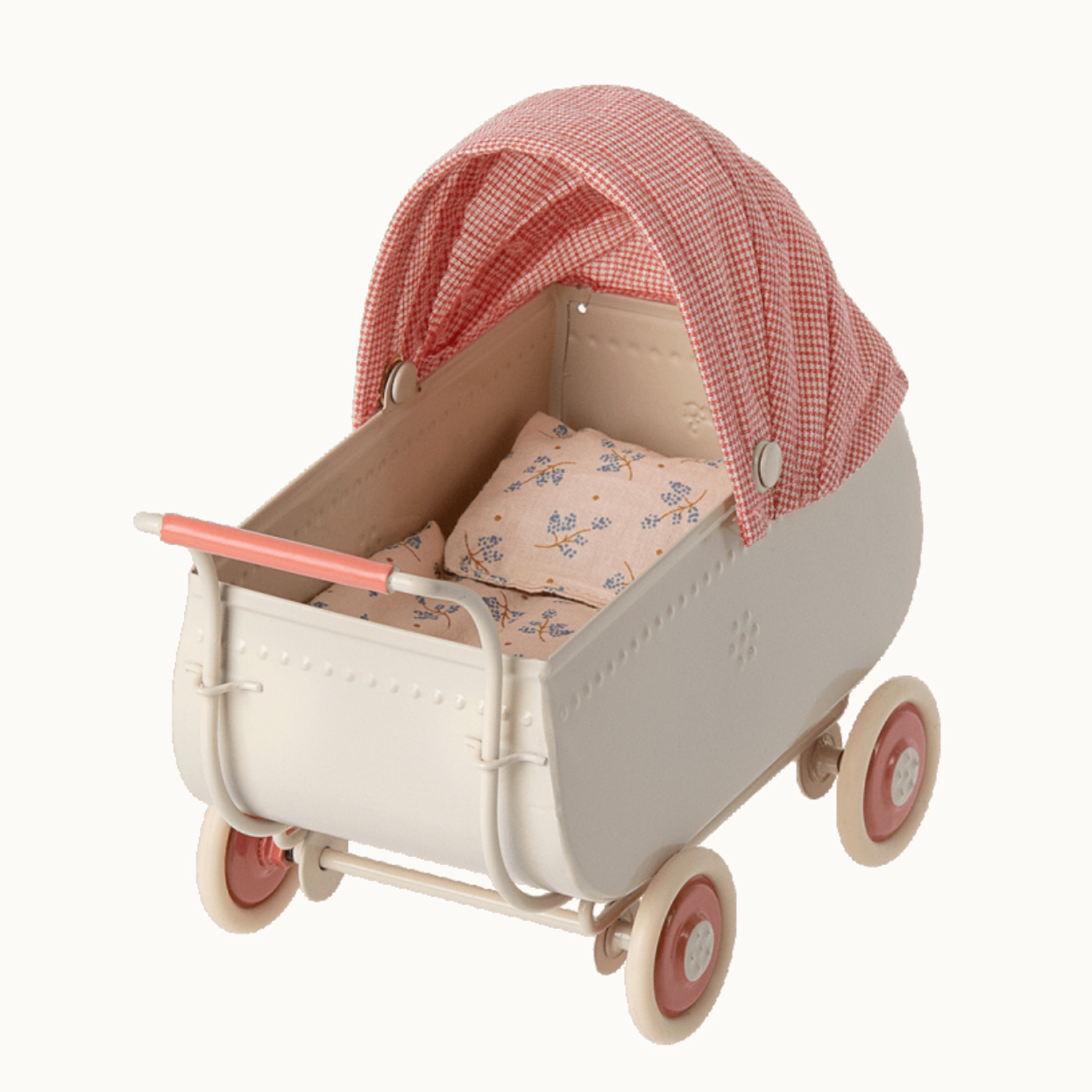 Maileg Micro Kinderwagen - Coral, Pram, Micro - Coral