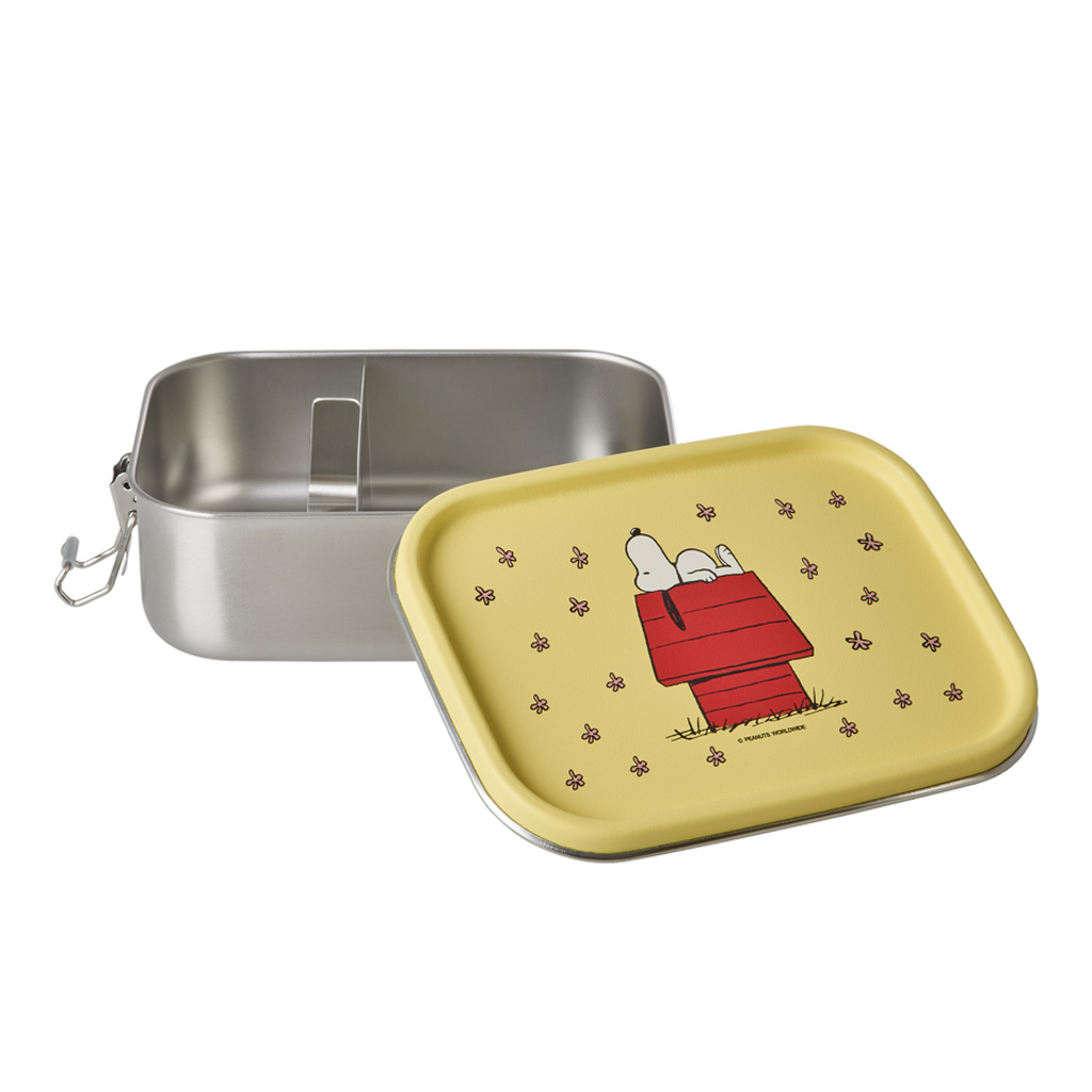 Rice Edelstahl Lunchbox Brotdose mit flexiblem Trenner,Yellow Snoopy 800 ml