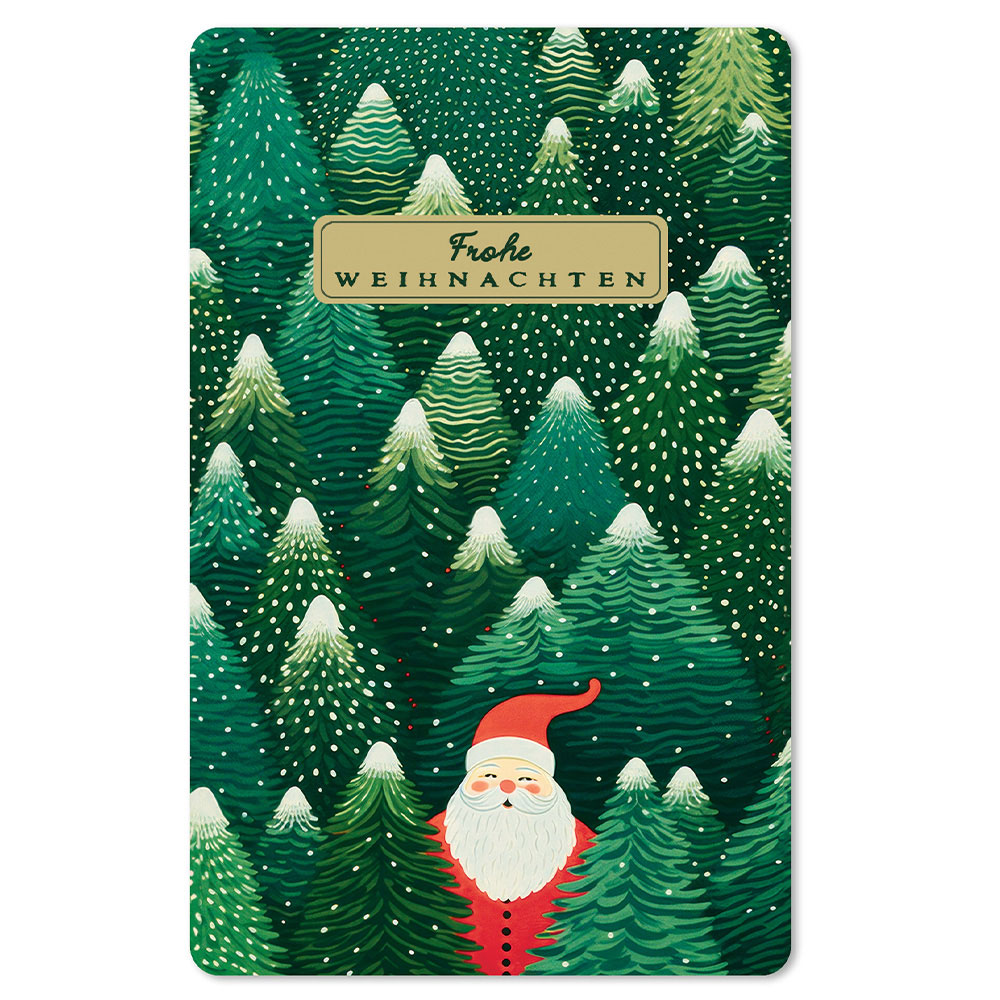 Lunacard Postkarte Weihnachten Christmas tree forest