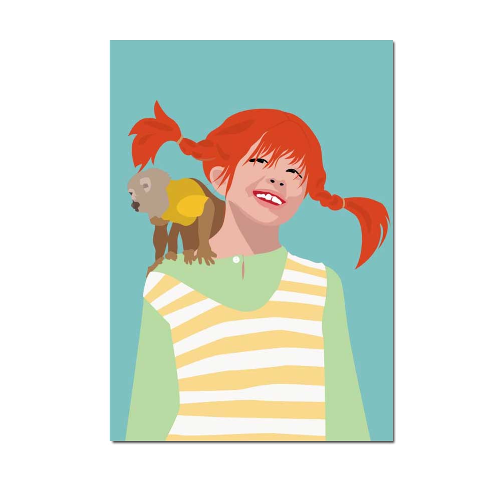 Postkarte  "Swedish Girl" , Pop Art new generation